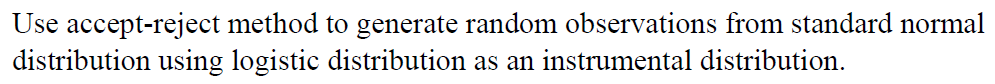 Use accept-reject method to generate random