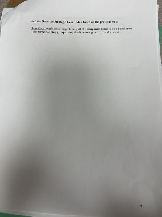 II. Constructing a Strategic Group Map The