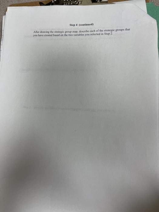 II. Constructing a Strategic Group Map The