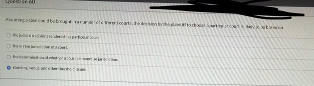 Question ou Assuming a case could be brought in a