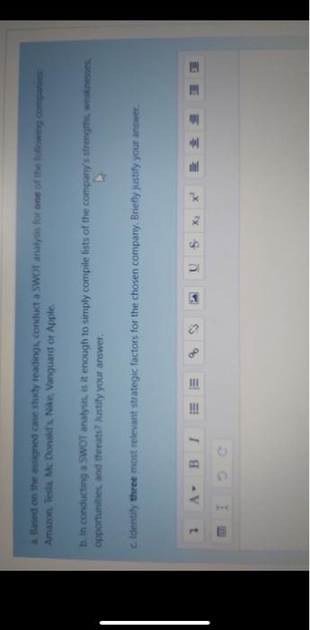 Based on the signed case study readings conduct a