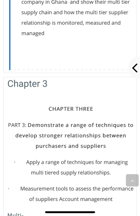 company in Ghana and show their multi tier supply