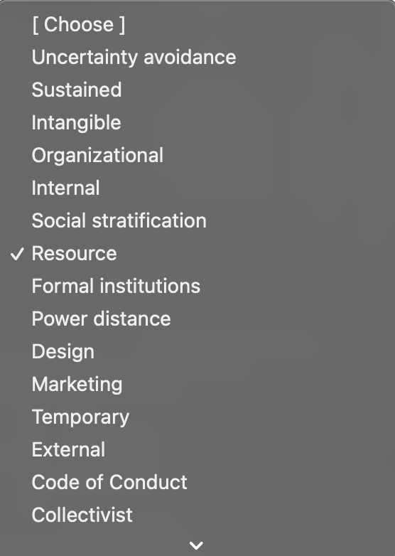 Match the fill-in-the-blank statement in the left