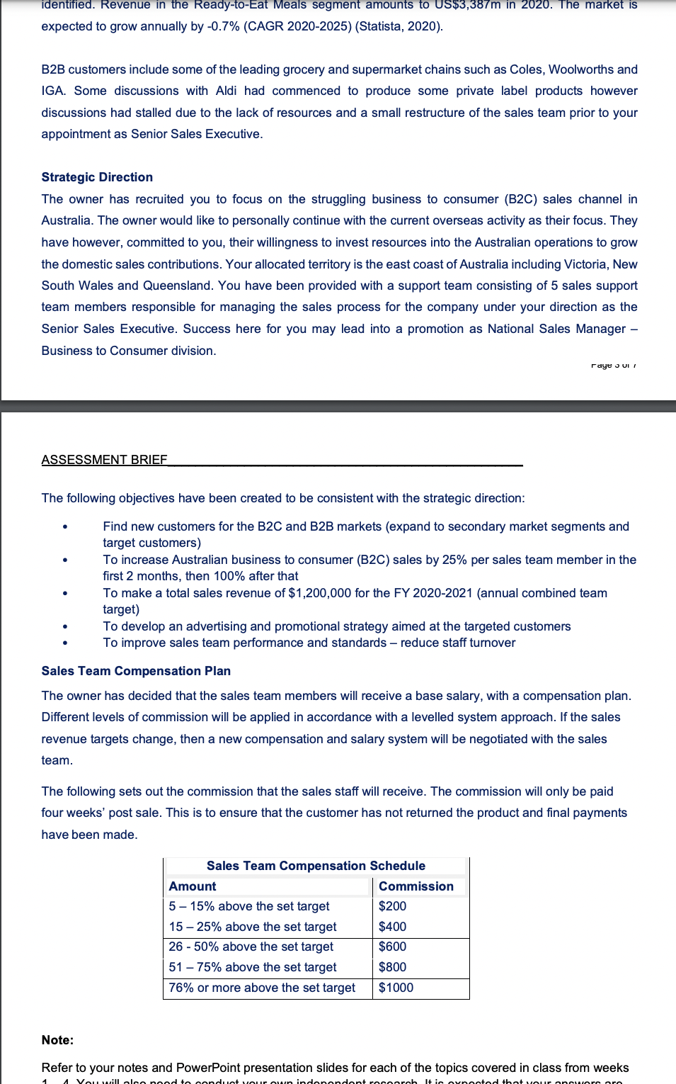 BUS305A Case Study - NutRICA Pty Ltd Background