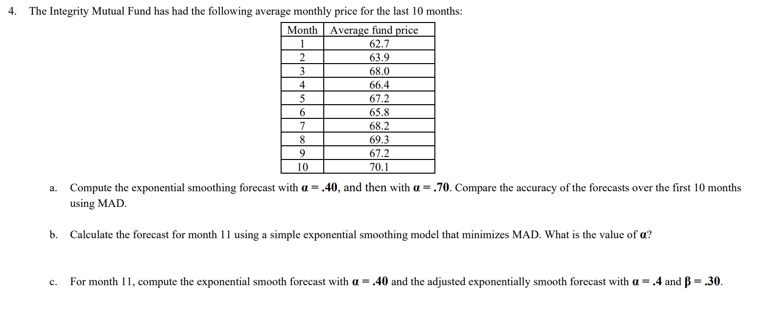 please show how you got the calculations 4. The