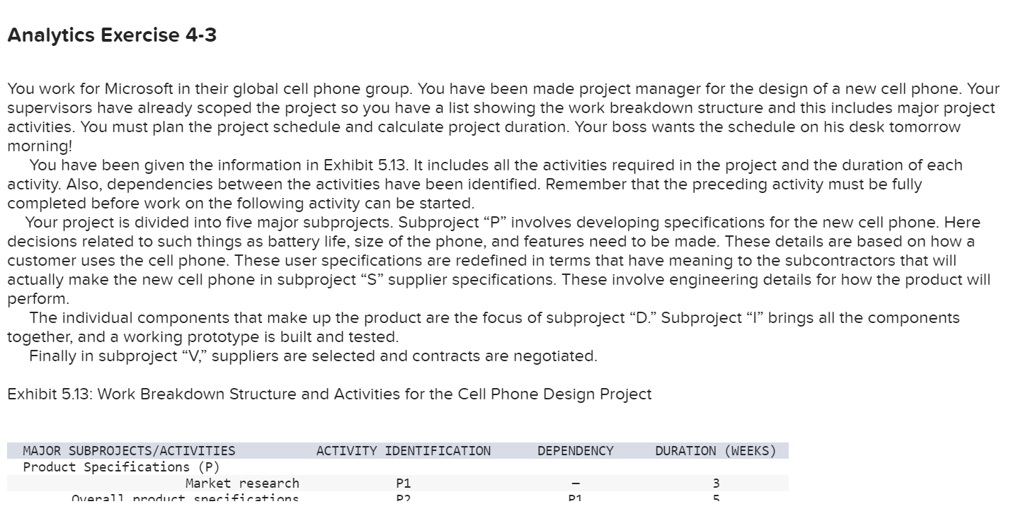 Analytics Exercise 4-3 You work for Microsoft in
