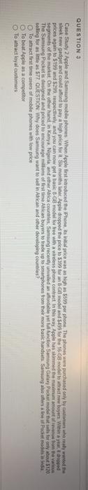 QUESTION Case Study 2 Apple and Samsung mobile