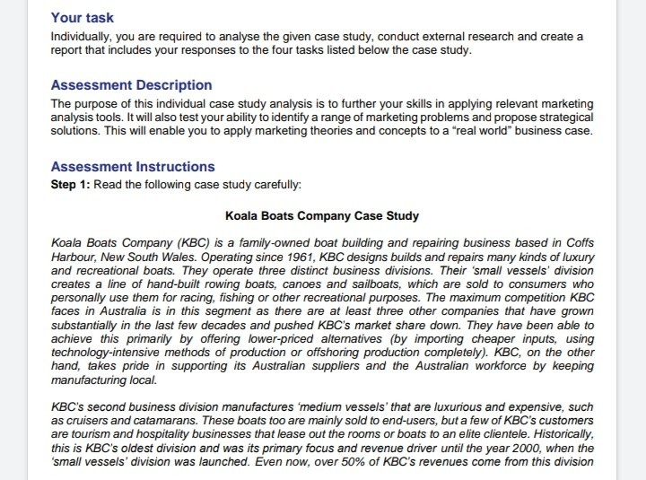 Please help with Marketing Your task:-