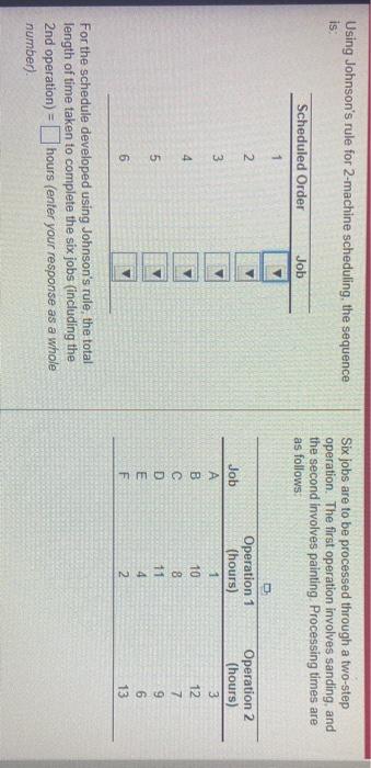Using Johnson's rule for 2-machine scheduling,