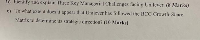b) Identify and explain Three Key Managerial