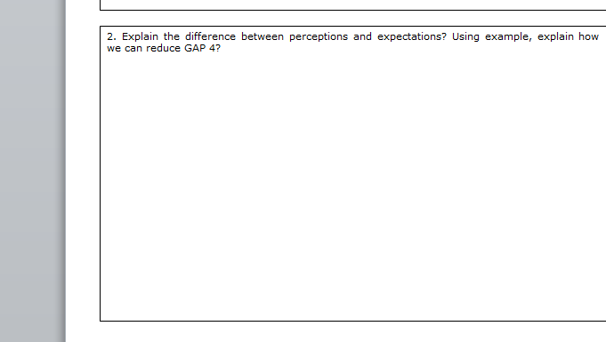 2. Explain the difference between perceptions and