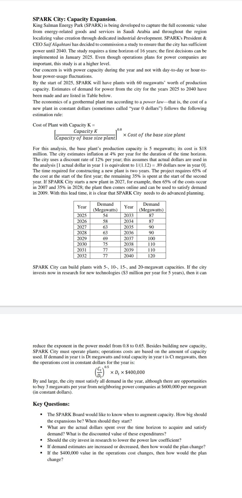 solving by using Dynamic programming SPARK City: