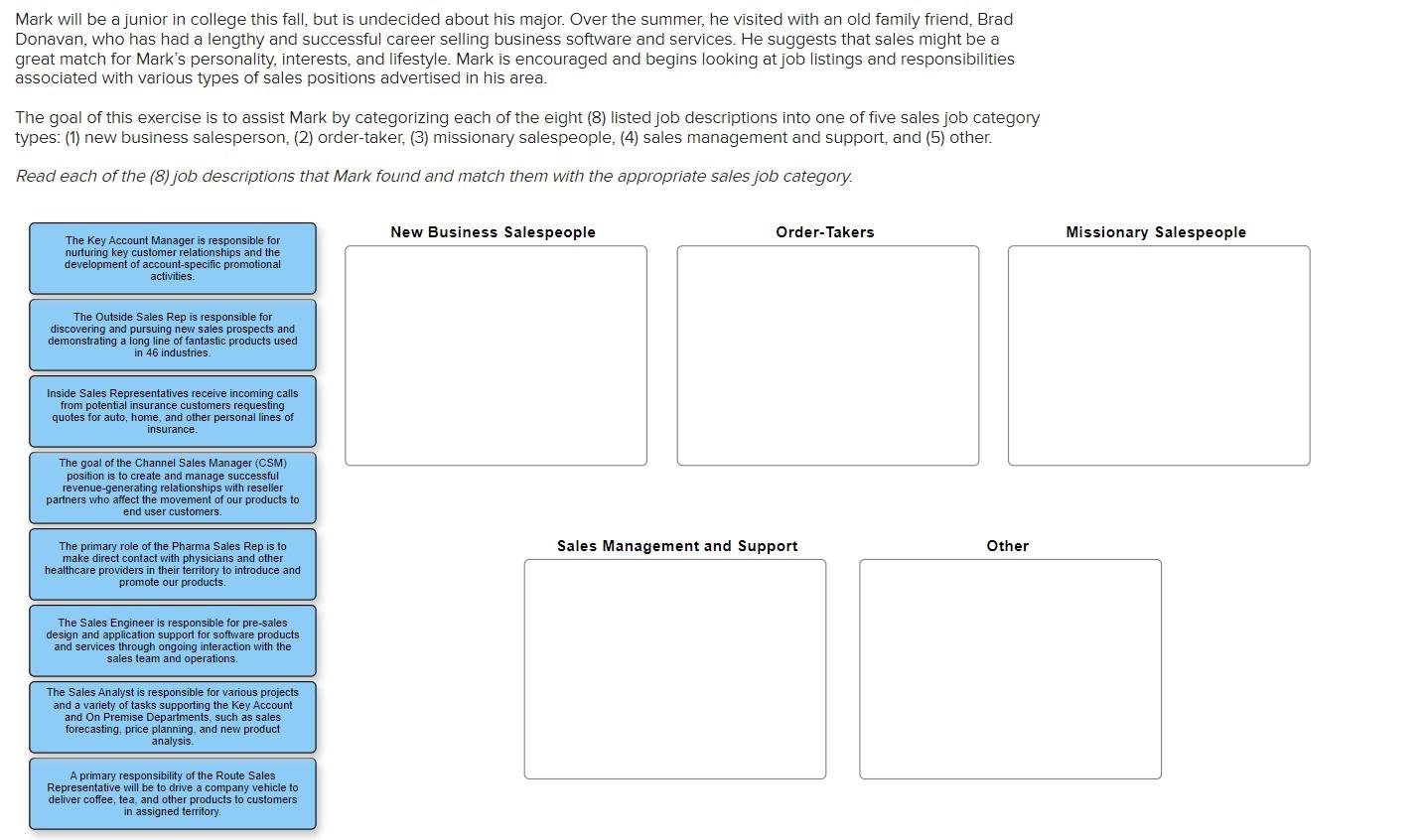 Mark will be a junior in college this fall, but