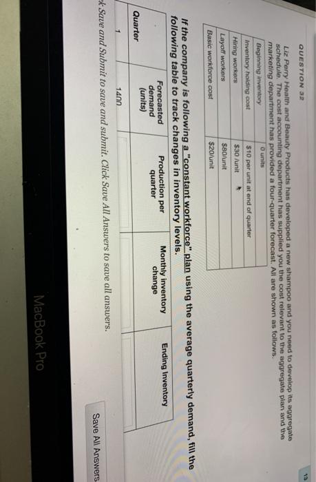 13 QUESTION 32 Liz Perry Health and Beauty