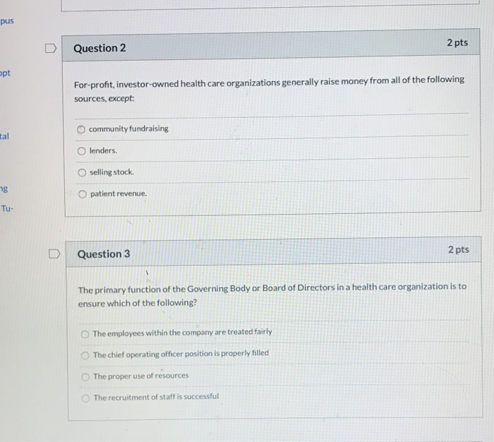 i need both 2 ans 3 answered pus Question 2 2 pts