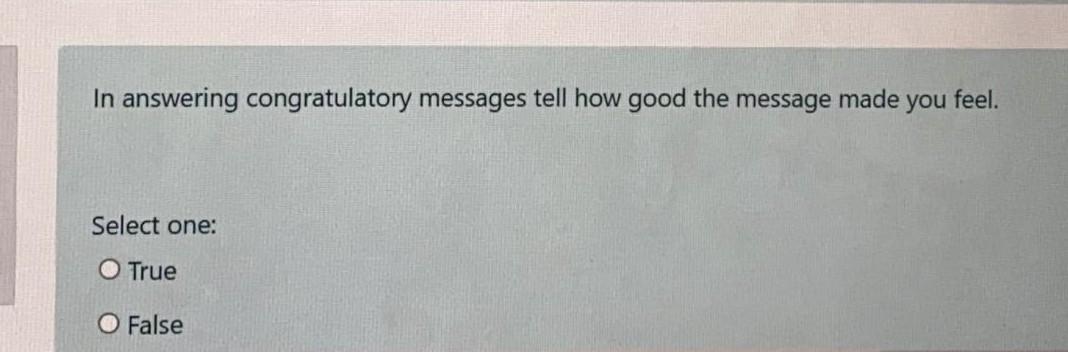 In answering congratulatory messages tell how