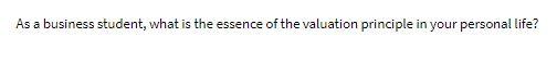 As a business student, what is the essence of the