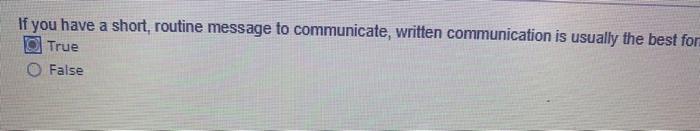 If you have a short, routine message to