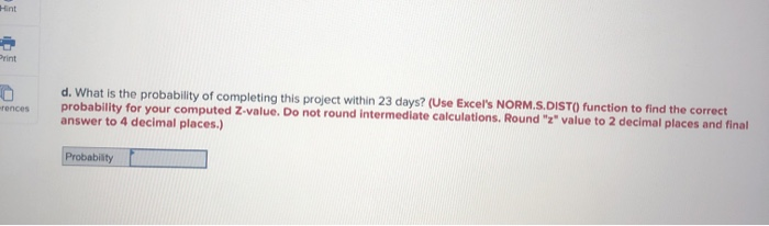 The following represents a project that should be