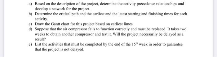 PROJECT SCHEDULING PROBLEM CPM Two brothers have