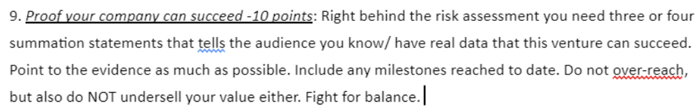 Need to do a PowerPoint slide about a business