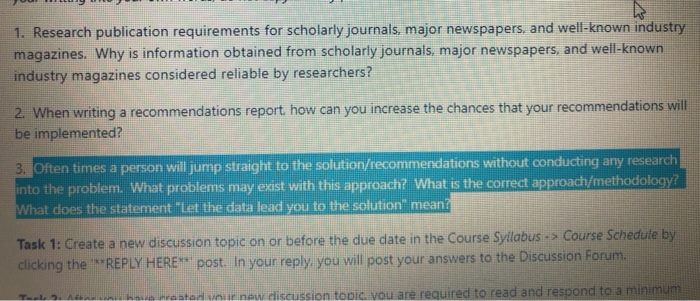 1. Research publication requirements for