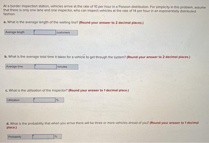 At a border inspection station, vehicles arrive