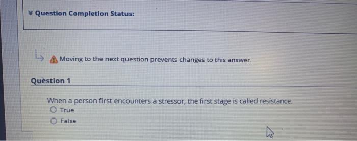 Question Completion Status: La Moving to the next