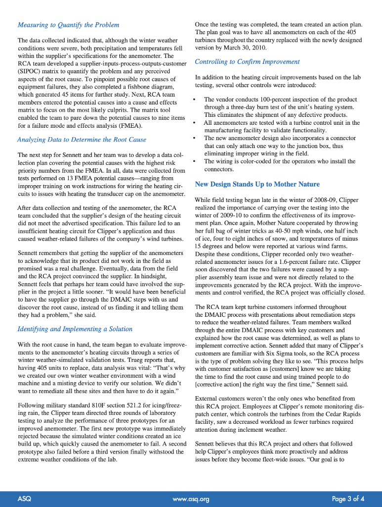 Which quality methods have been used? Making the