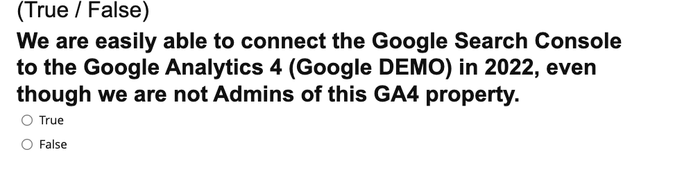 (True / False) We are easily able to connect the