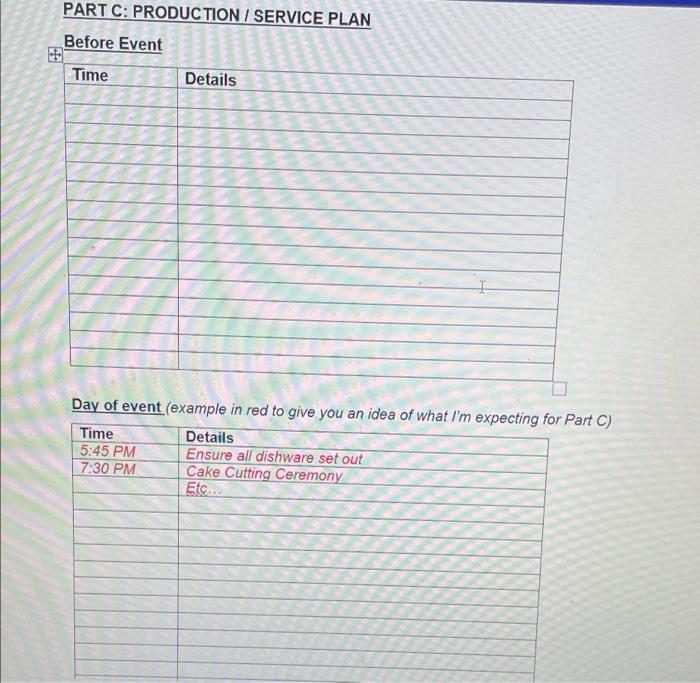 Need to Fill the table below and additional