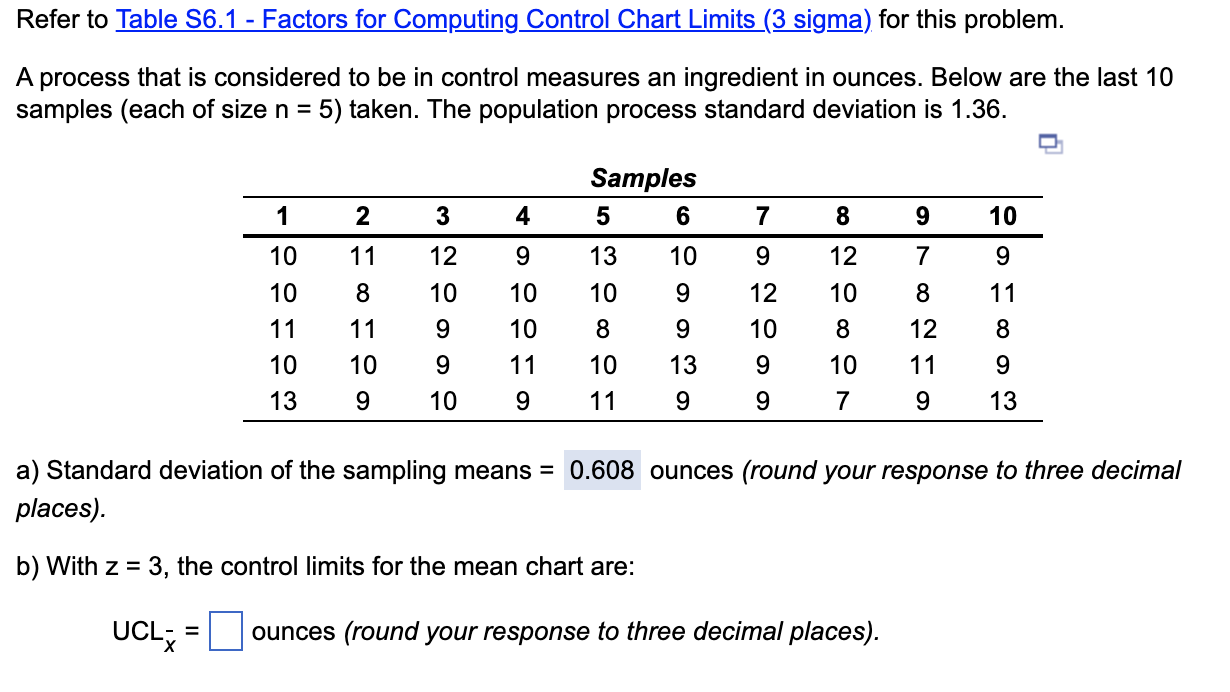 Sample Mean Factor, Size, n A 1.880 1.023 0.729