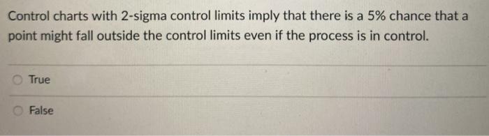 Control charts with 2-sigma control limits imply