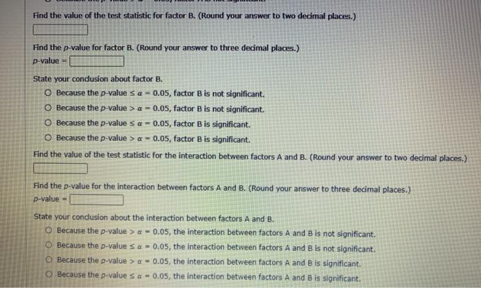 A factorial experiment involving two levels of