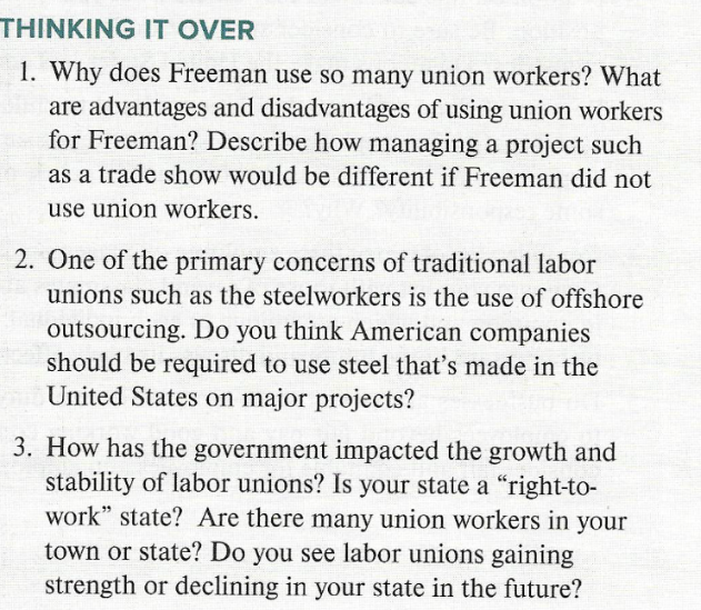 Video case ; Working with Unions at Freeman