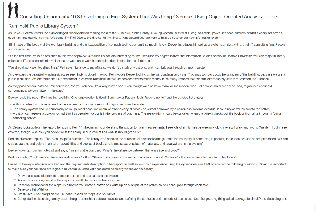 consulting Opportunity 103 developing a fine