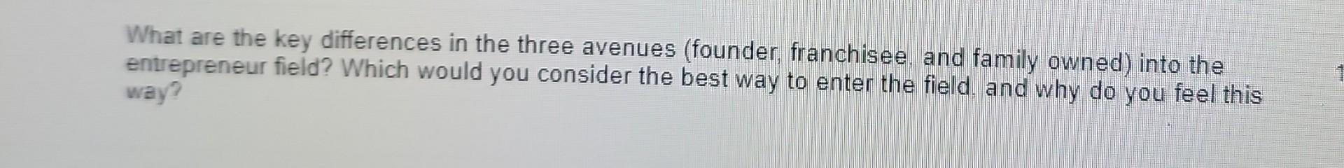 What are the key differences in the three avenues