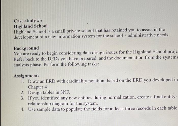 Case study #5 Highland School Highland School is