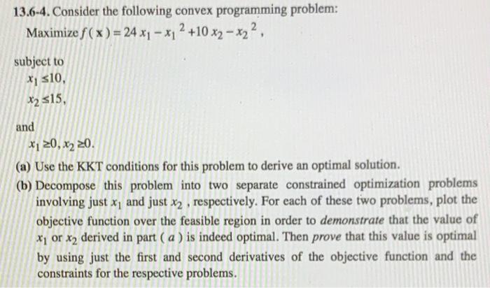13.6-4. Consider the following convex programming