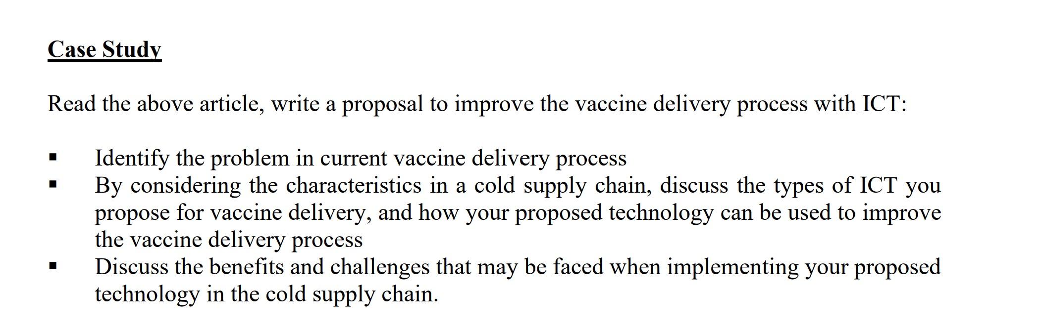 Case Study on ICT in Operations Management Once a