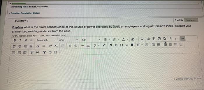 case study Remaining Time: 2 hours. 02 minutes,