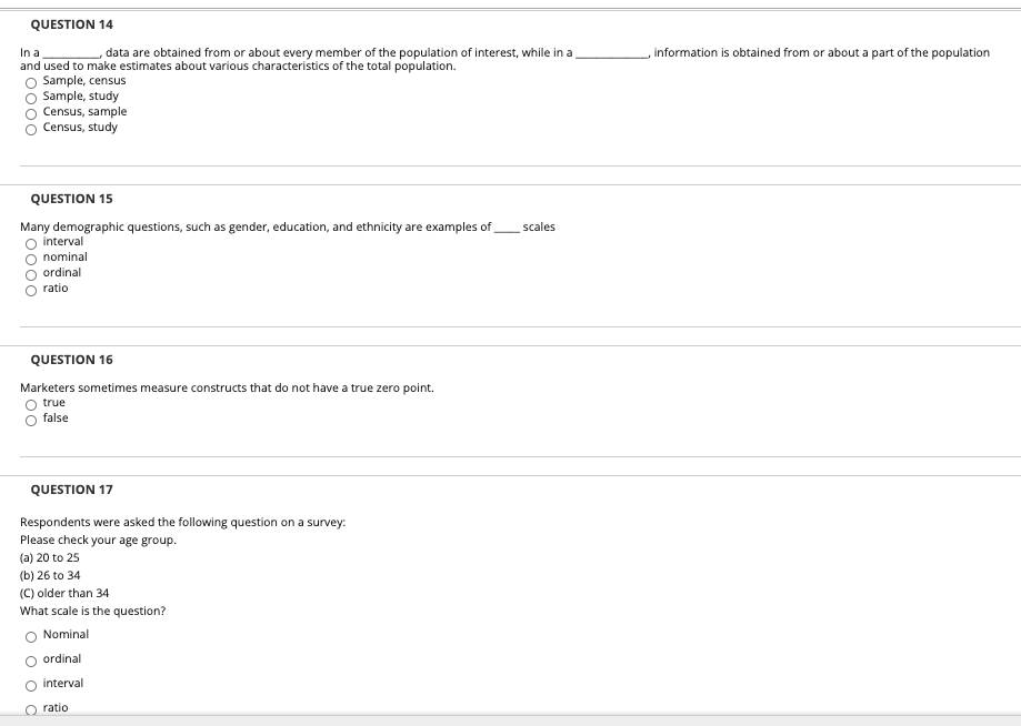 QUESTION 10 If the same instrument gives