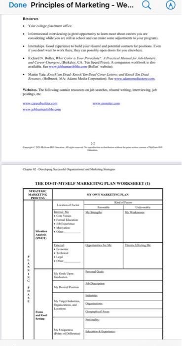 MARKETING YOURSELF HANDOUT (2) Implementation