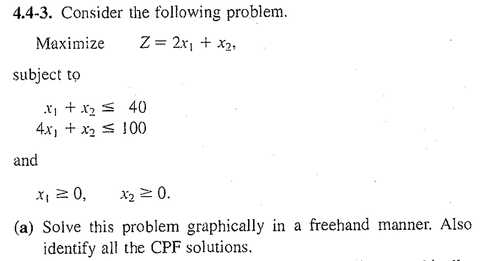 4.4-3. Consider the following problem. Maximize