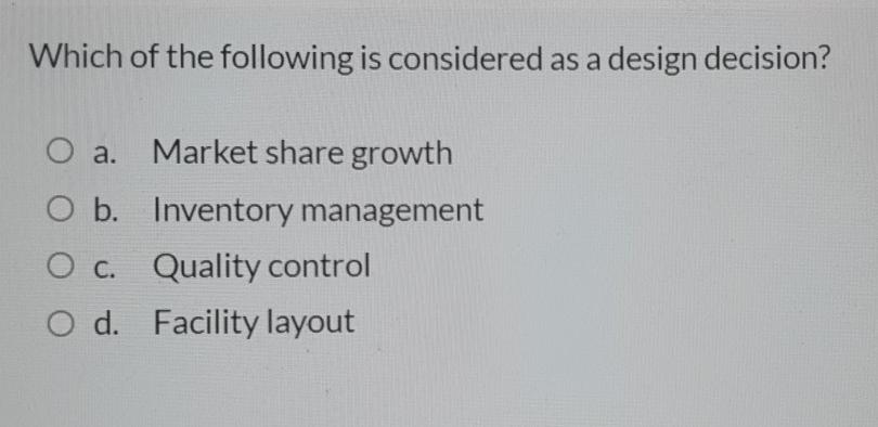 Which of the following is considered as a design