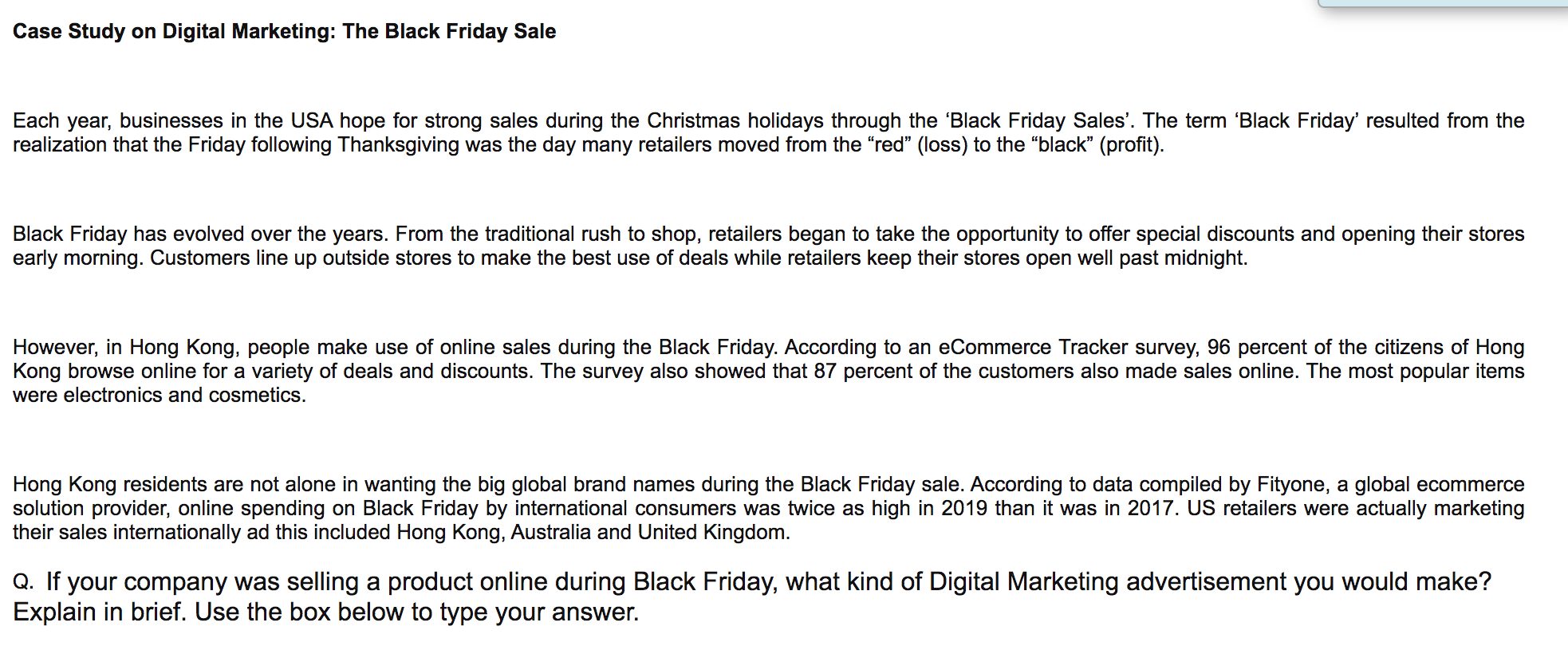 please solve it right , no time :((( Case Study