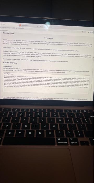 This assignment is for a research methods case