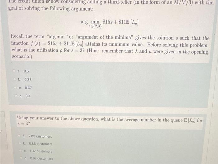 6&7 nion is now considering adding a third teller
