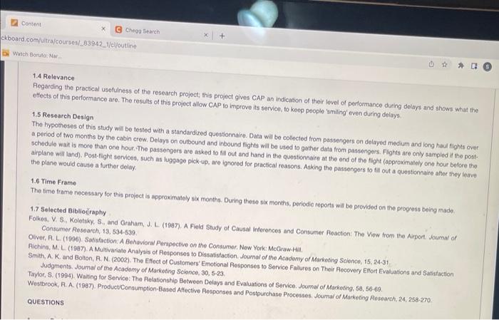 This assignment is for a research methods case