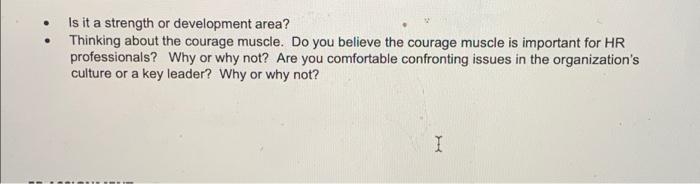 Is it a strength or development area? Thinking